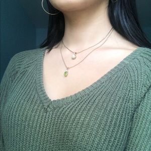 ❣️ 4/$20 - Green V Neck Sweater